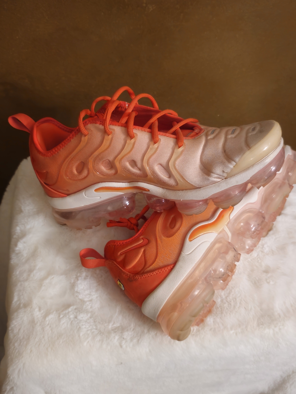 Nike Bright Orange Lace-up Athletic Sneakers